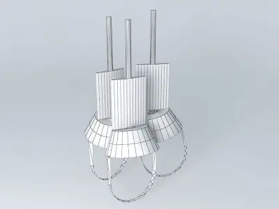 Three emergency oxygen masks Free 3D model