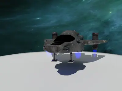 Spaceship Free 3D model shop