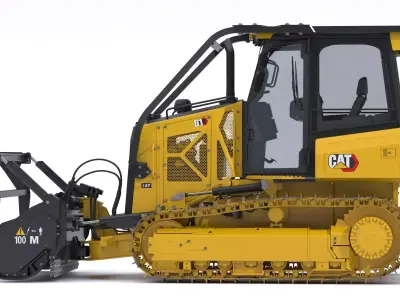 CAT Small Dozers D1 Mulcher 3D model