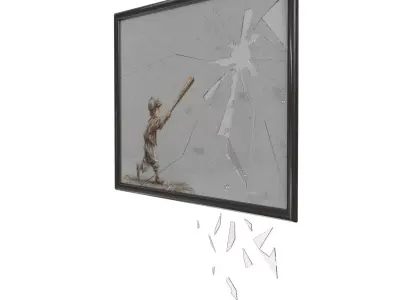 Illustrated wall art frame - Part 3 3D model