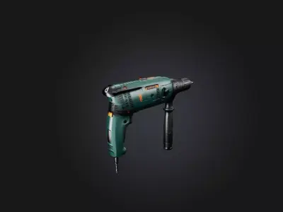 Realistic Electric Drill Low-poly 3D model