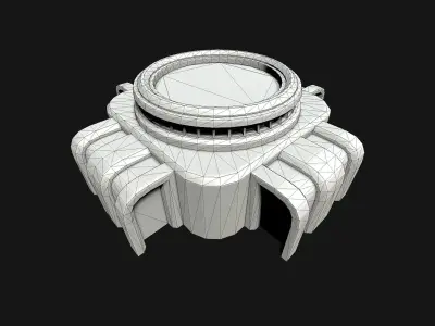 SciFi Vents Low-poly 3D model