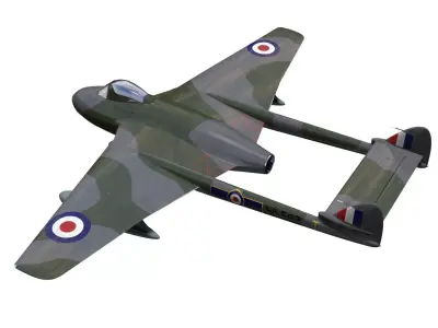 de Havilland DH100 Vampire FB Mk5 3D model purchase