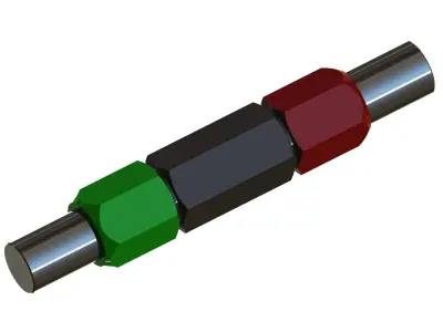 Reversible Type Plug Gauge Set for Measuring Range  Up to 22 mm 3D model