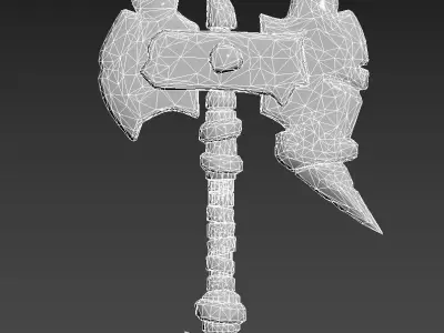 Axe Stylized Low-poly Low-poly 3D model