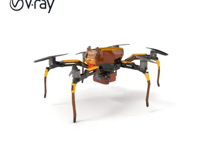 Spider Research Drone Versatile Model Pack Low-poly 3D model