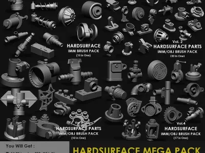 Hardsurface MEGA PACK Personal Imm Brushes 72 All in One 3D model