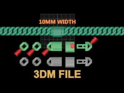 Cuban Chain Link Box Style 10MM WIDTH 3D print model purchase