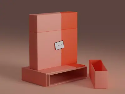 Box package model 3D model