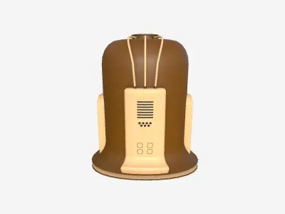 Old Diving Helmet C10 Brown Cartoon - Character Design Fashion Low-poly 3D model