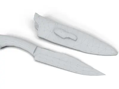 Knife Low-poly 3D model 24