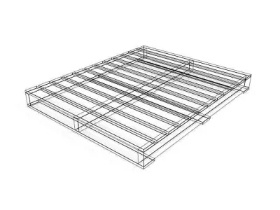 Wooden Pallet 3D model 2