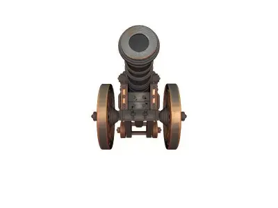 Old War Canon 3D Model 3D print model purchase