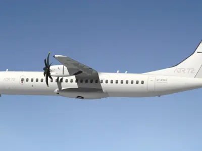 ATR 72 White Livery 3D model