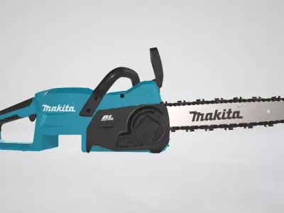 Makita DUC307ZX2 18V LI ion LXT Brushless 300mm Chainsaw Low-poly 3D model