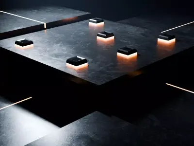 Live Sci-fi Wallpaper - Tron Inspired Environment 3D model
