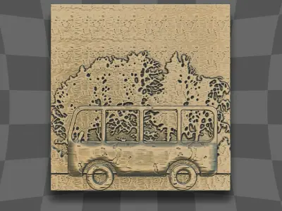 Bus running for CNC and 3D printing 3D print model