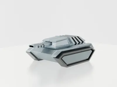 Sci Fi Tank Low-poly 3D model