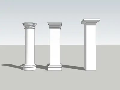 classic columns 3d model 3D model