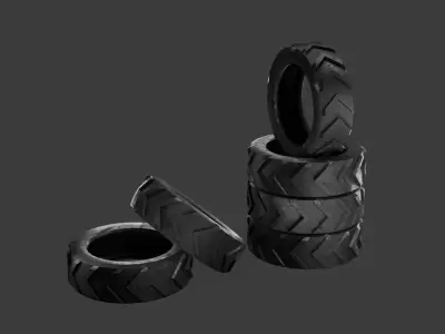 Tires Free low-poly 3D model