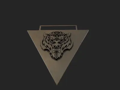 tiger pendant 3D printing model Low-poly 3D model