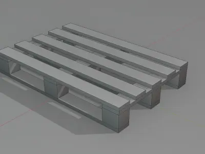 pailet low poly wooden table 3D model