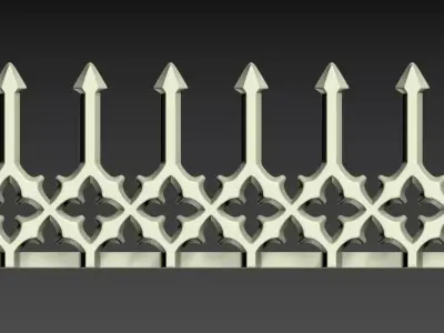 Gothic seamless ornament 04 3D print model purchase