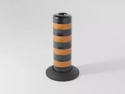 Traffic Barrel Low-poly 3D model purchase