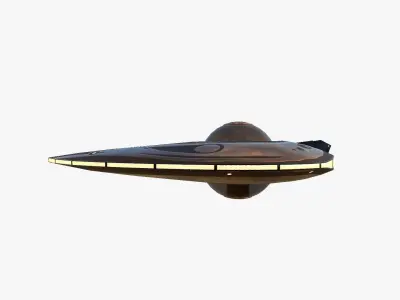 Alien Spaceship UFO I06 Copper - Sci Fi Spacecraft Design Low-poly 3D model