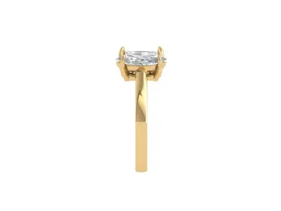 Solitair 3 Stone Ring 3D print model purchase