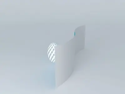 An egg curved banner Free 3D model
