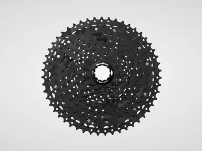 MTB Cassette black Low-poly 3D model