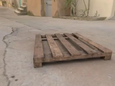 Wooden Pallet  Low-poly 3D model get