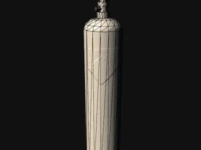 Oxygen Cylinder Low-poly 3D model purchase