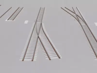 Simple Rail train 3D model