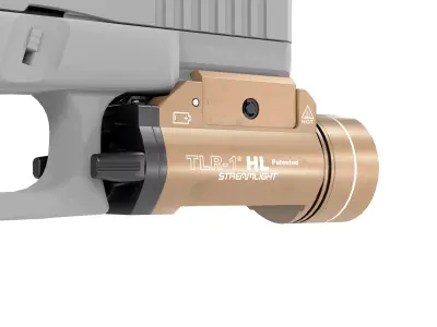 TLR-1 HL StreamLight Tactical Weapon Light FDE Low-poly 3D model