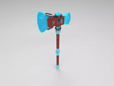 Stylized War Axe Low-poly 3D model purchase