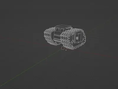 Anime Tank Low-poly 3D model