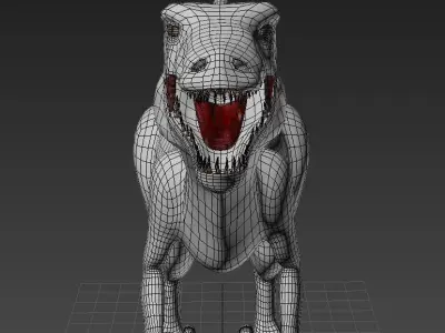Velociraptor dinosaur 3D model 3