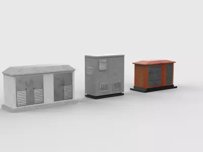 Electric Substation set 3D model