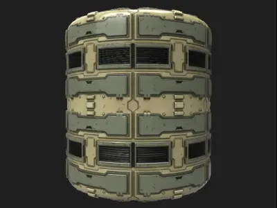 Sci-Fi Panel PBR  Texture