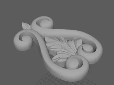 dekor scroll design 3D model purchase