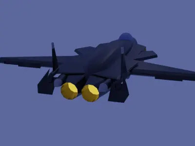 Fighter C-37  Low-poly 3D model