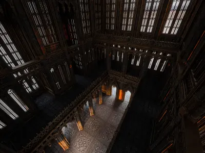 GOTHIC MODULAR BUILDING 7 Low-poly 3D model
