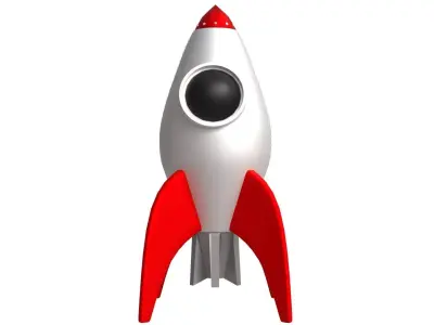 Stylized Rocket  Free low-poly 3D model
