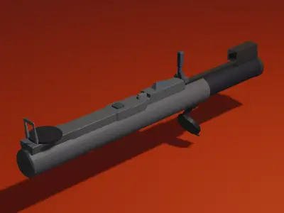 low poly M72 LAW Low-poly 3D model