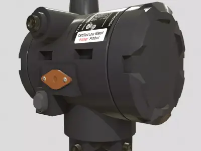 Fisher I2P 100 Electro Pneumatic Transducer Low Poly Low-poly 3D model