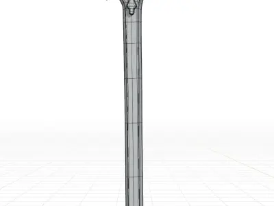 Simple lowpoly fantasy sword modeling Low-poly 3D model 4