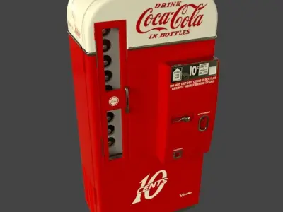 Coca Cola Vendo 81 vending machine PBR  Low-poly 3D model
