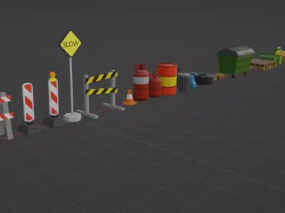Survive Pack 01 Low-poly 3D model